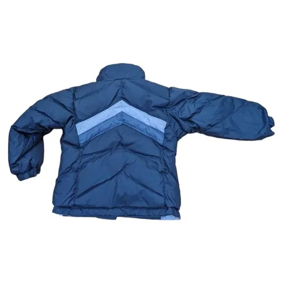 Columbia Boys Reversible Blue Puffer Ski Jacket Full Zip Insulated Size 4/5